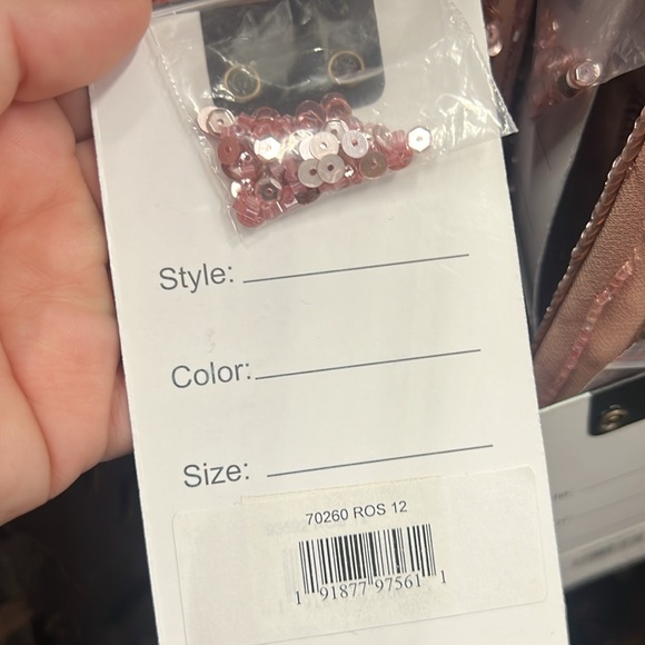 Mac Duggal 70260 STRIPED FLORAL EMBELLISHED SLEEVELESS MIDI DRESS - Picture 9 of 15